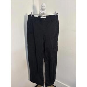 NWT Eunina Ryder Super High Rise Wide Leg Cargo Baggy Jean Black 27 New